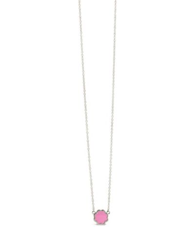 Silver, Pink enamel