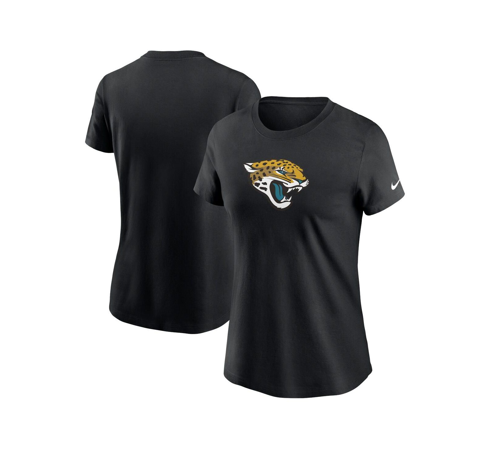 Nike Женская черная футболка с основным логотипом Jacksonville Jaguars