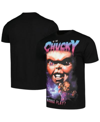 Reason Men's and Women's Black Chucky Hi I'm Chucky T-Shirt