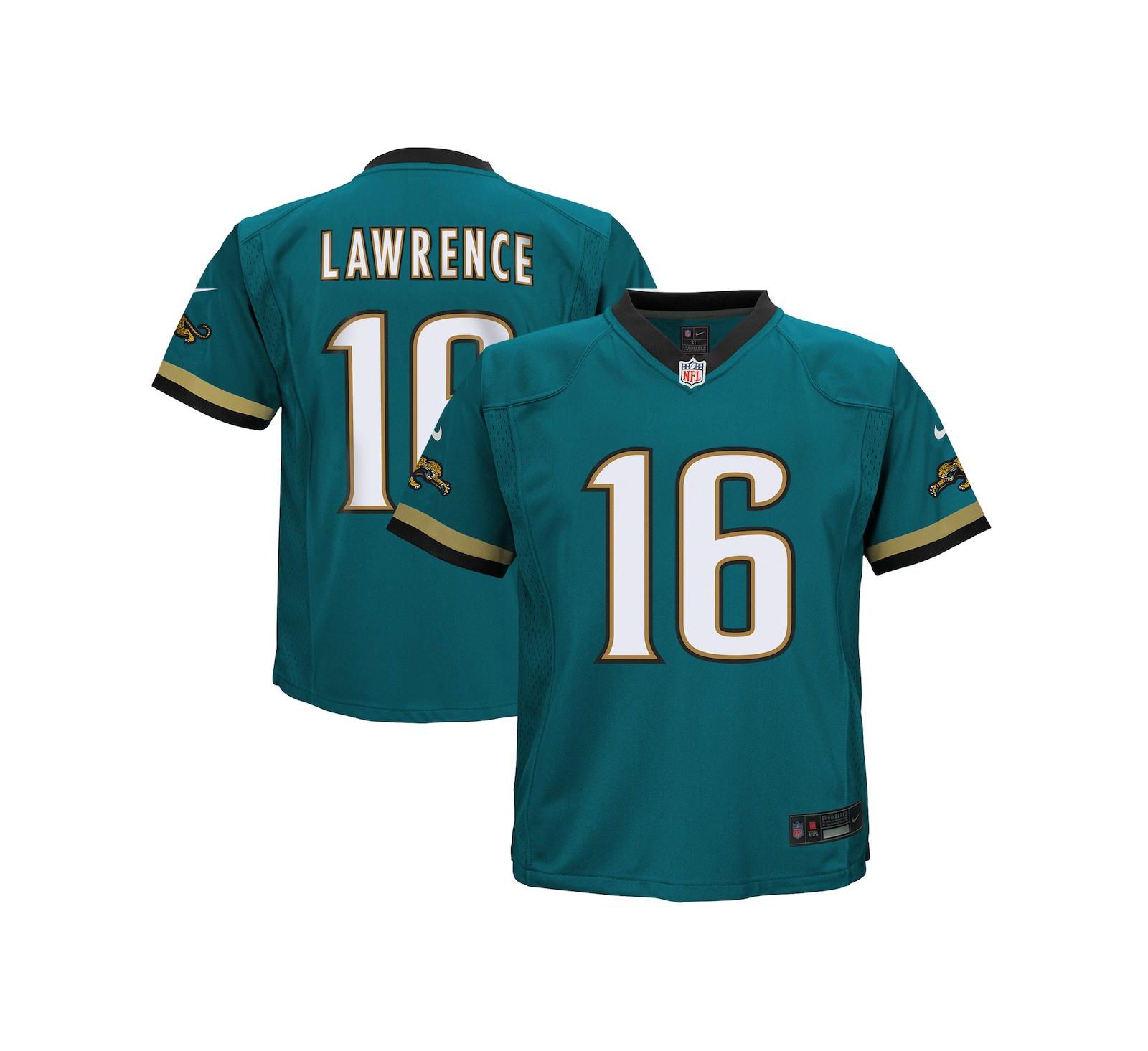 Nike Детская джерси Trevor Lawrence Teal Jacksonville Jaguars Prowler Throwback Player Game