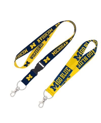 Набор ланьярдов Wincraft Michigan Wolverines, 2 штуки с отстегивающейся пряжкой