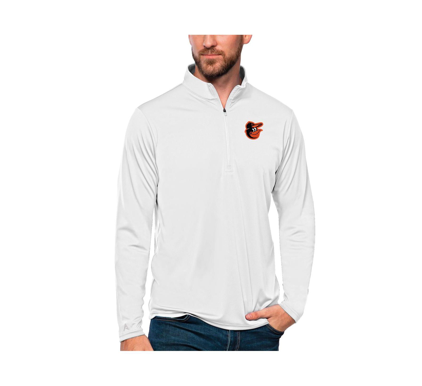 Antigua Мужской джемпер на молнии Baltimore Orioles Tribute, белый