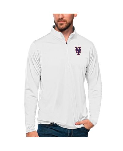 Antigua Мужской джемпер на молнии с эмблемой New York Mets White