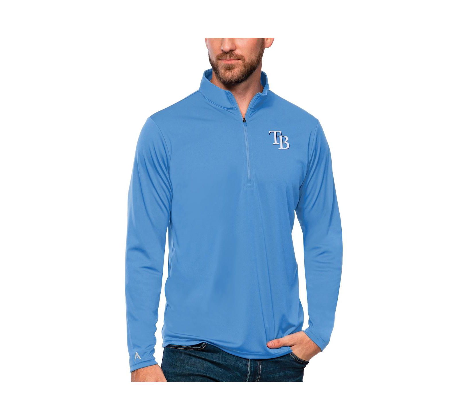 Antigua Мужской джемпер на молнии Tampa Bay Rays Powder Blue