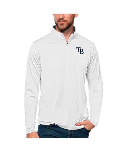 Пуловер Antigua Men's White Tampa Bay Rays Tribute Quarter-Zip