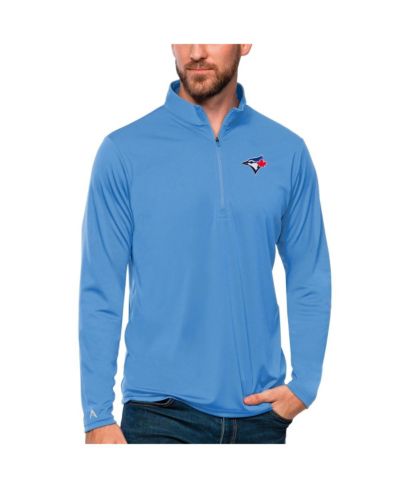 Мужская кофта Antigua Toronto Blue Jays Tribute с молнией на четверть, небесно-голубая