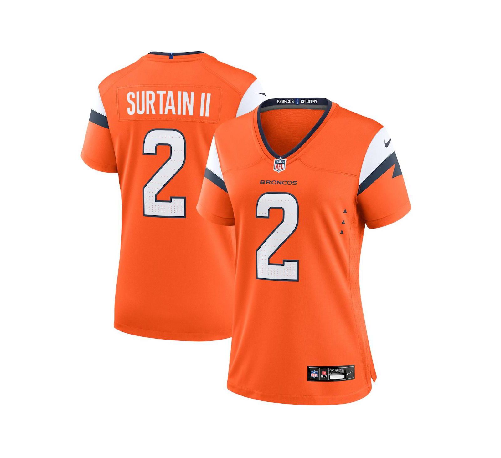 Мужская игровая джерси Nike Patrick Surtain II Denver Broncos Mile High Collection 1977 Throwback