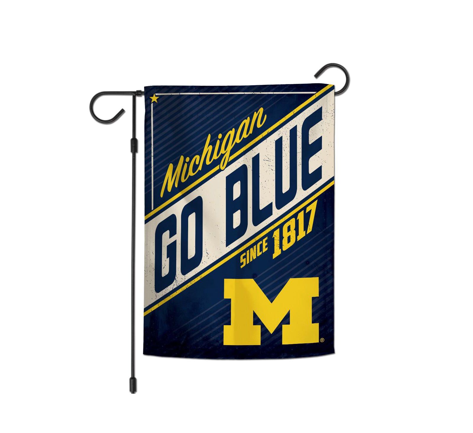 Wincraft Michigan Wolverines 12" x 18" Throwback Logo Double-Sided Garden Flag