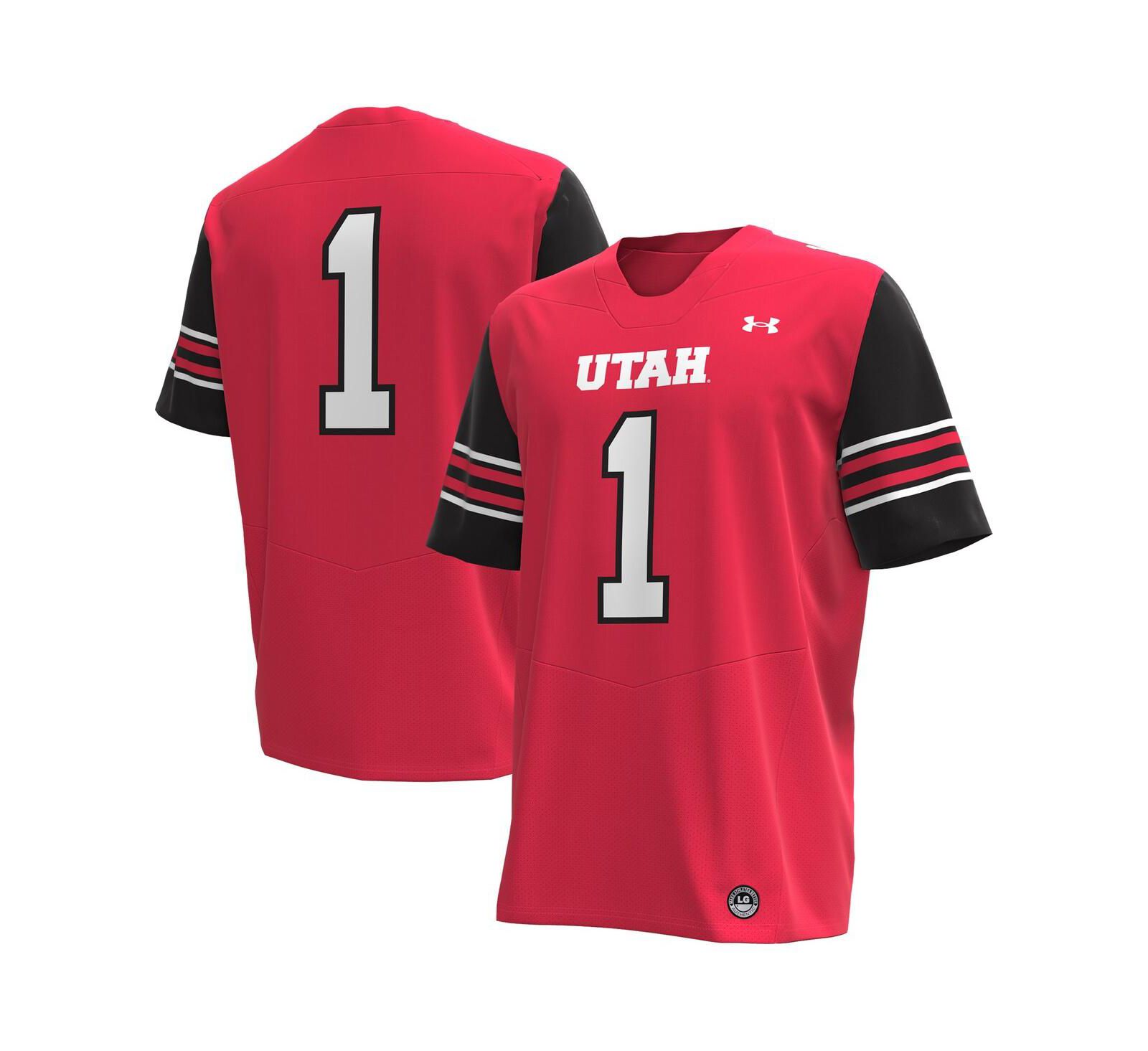 Мужская джерси Under Armour #1Utah Utes Replica Football