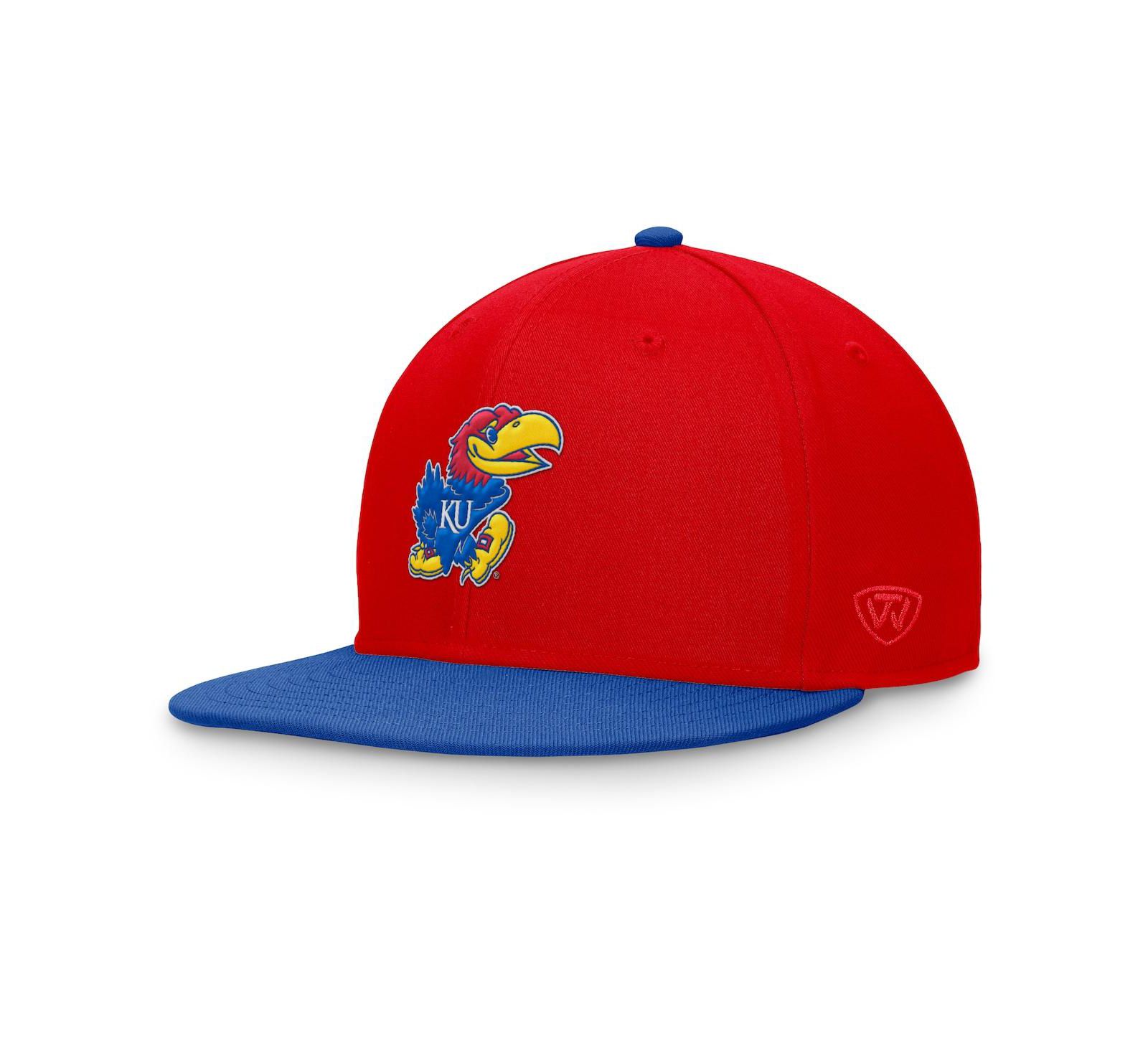 Top of the World Мужская двухцветная бейсболка Kansas Jayhawks Red/Royal