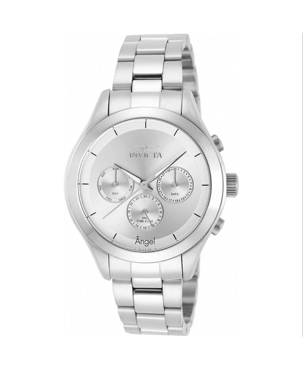 Invicta Women's 12465 Angel  Quartz Chronograph Silver Dial Watch