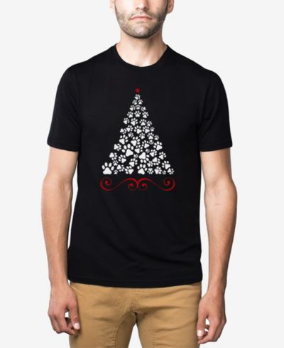 Мужская футболка LA Pop Art Paw Christmas Tree Premium Blend Word Art