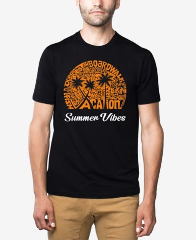 Мужская футболка LA Pop Art Cotton/Poly Blend Word Art - Summer Vibes