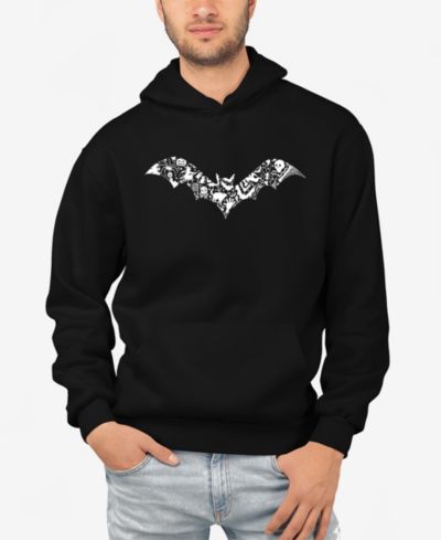 LA Pop Art Мужской толстовка с капюшоном Halloween Bat Word Art