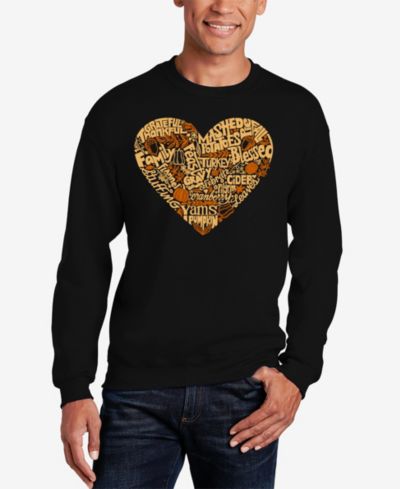 Мужской свитшот LA Pop Art Thanksgiving Heart Word Art Crewneck