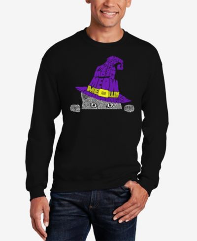 LA Pop Art Мужской свитшот с принтом Peeking Witch Cat