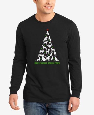 Мужская футболка LA Pop Art Here Comes Santa Paws