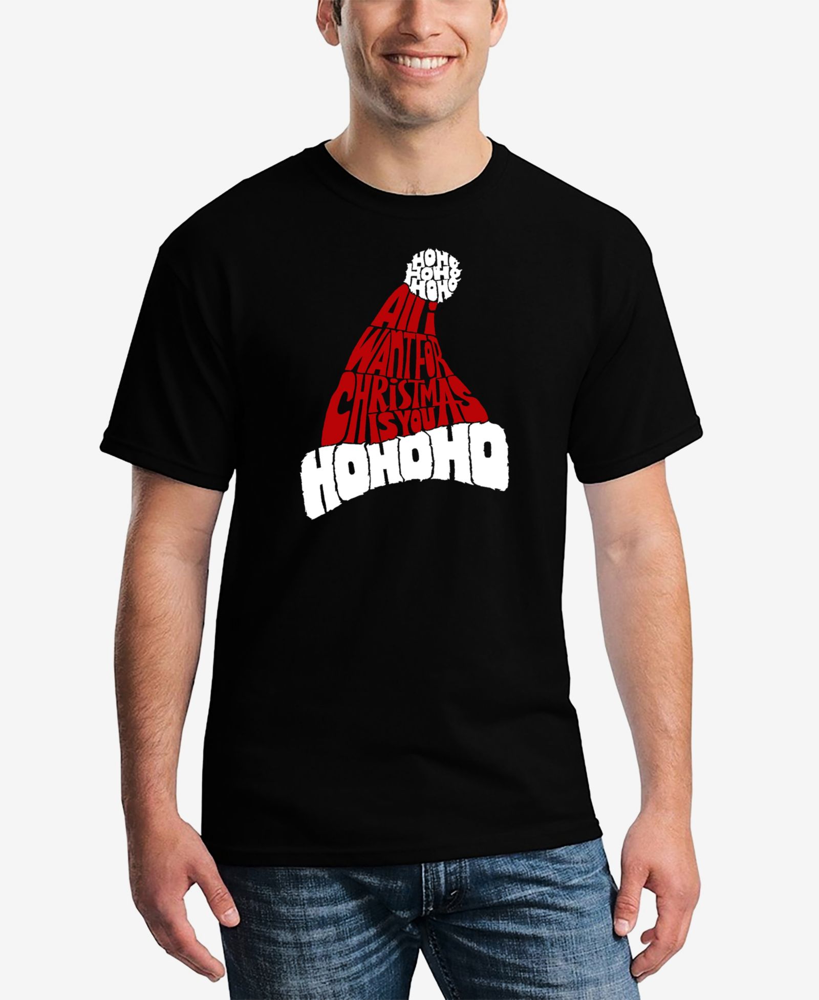 Мужская футболка LA Pop Art All I Want for Christmas Is You Word Art