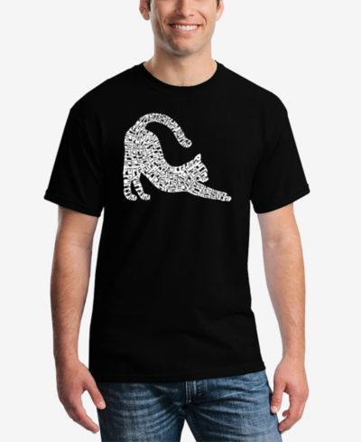 Мужская футболка LA Pop Art Stretching Cat Word Art