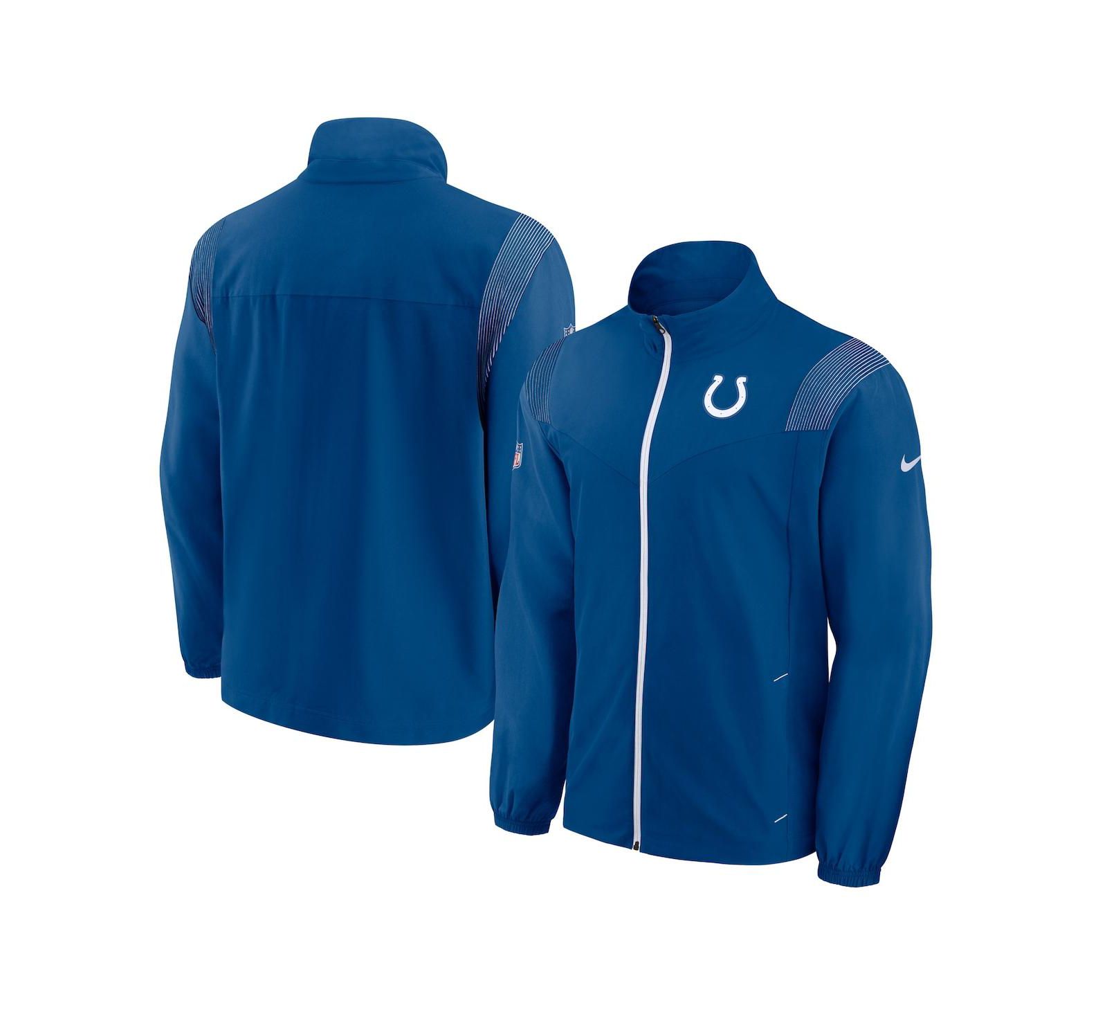 Куртка Nike Men's Indianapolis Colts Sideline Woven Logo Full-Zip, королевский синий