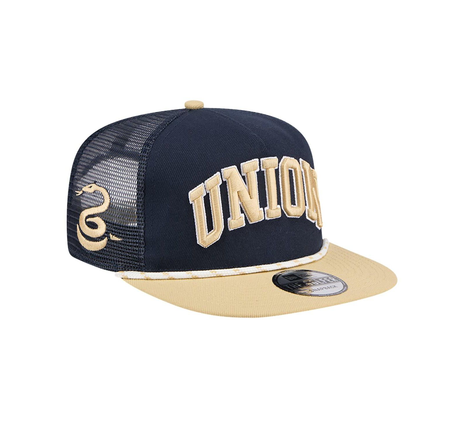 Мужская кепка New Era Navy Philadelphia Union Throwback Golfer Snapback