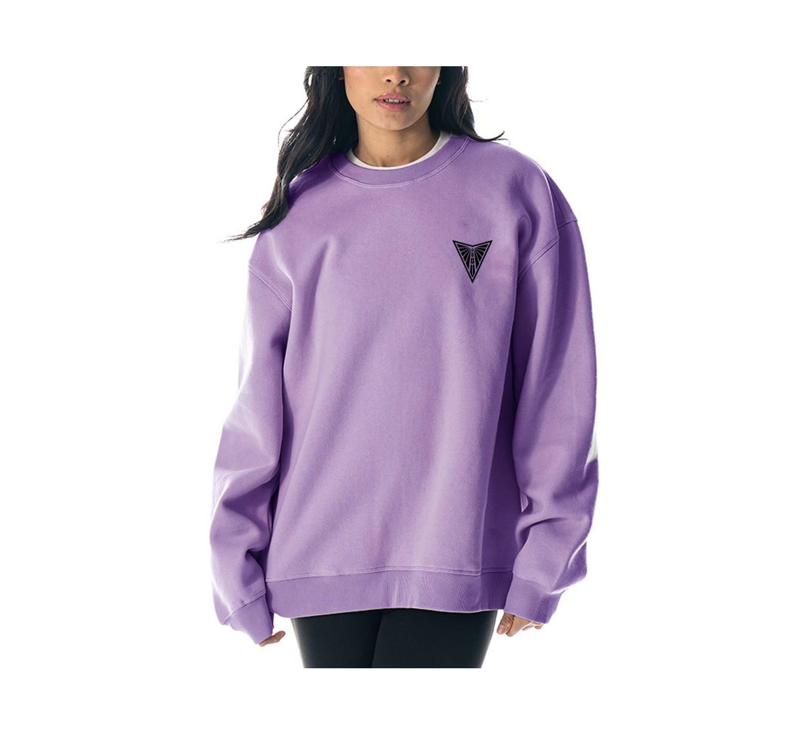 Женская флисовая толстовка The Wild Collective Violet Golden State Valkyries Dye с crew-вырезом