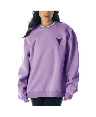 Женская флисовая толстовка The Wild Collective Violet Golden State Valkyries Dye с crew-вырезом
