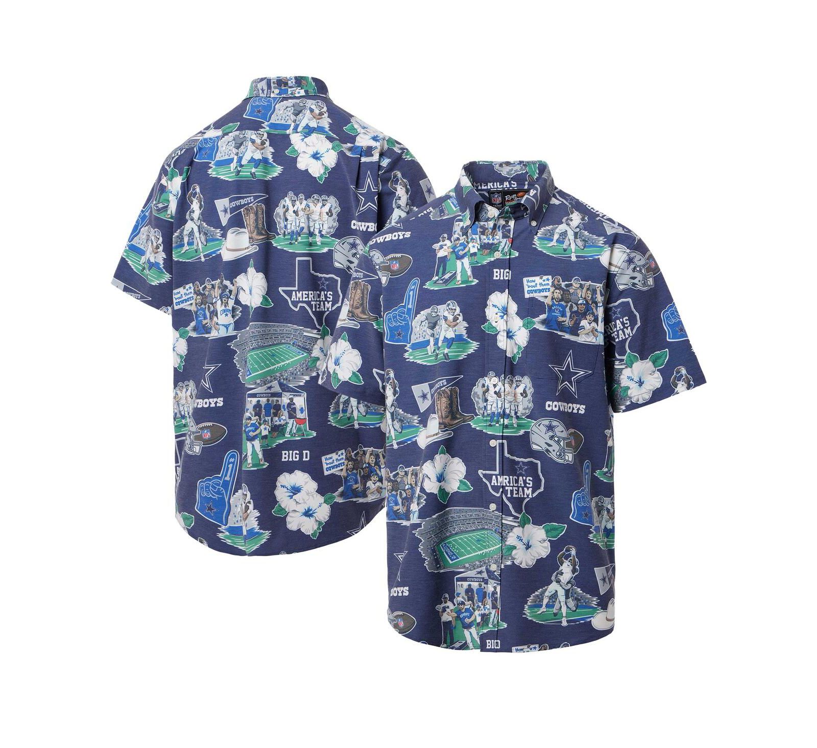 Reyn Spooner Men's Navy Dallas Cowboys Scenic Button-Down Shirt