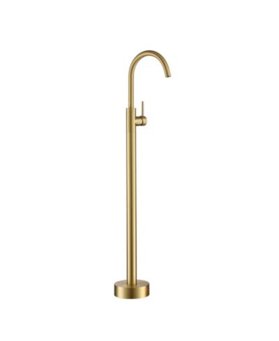 Boyel Living Freestanding Floor Mount Bath Tub Filler Faucet with Single Handle and Water Supply Lines