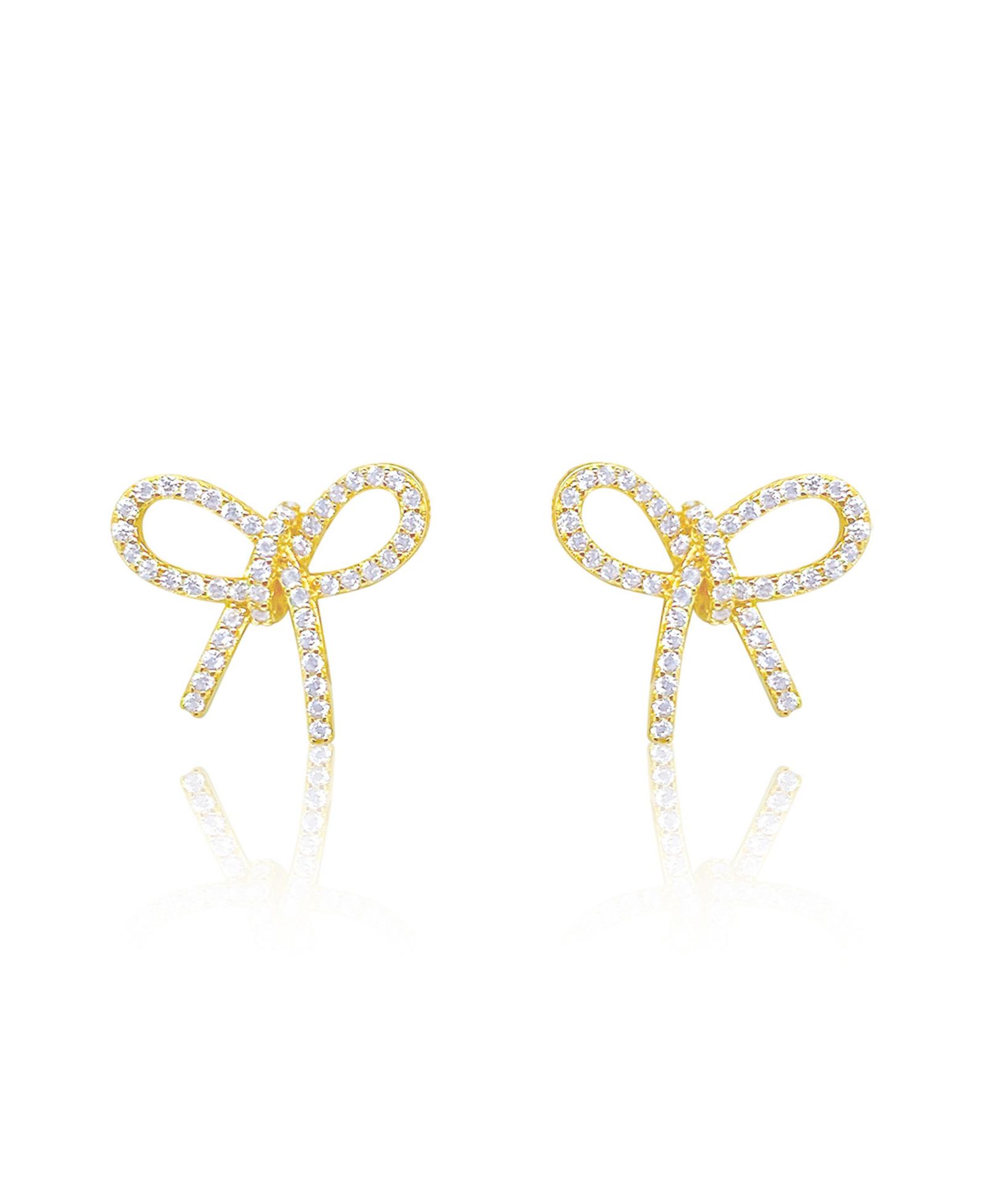 Etoielle серьги-гвоздики Bow Gold Tone
