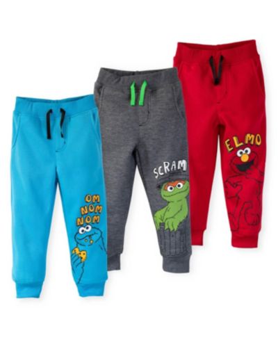 Детские брюки Sesame Street Elmo Cookie Monster Oscar the Grouch из флиса, набор 3 шт.