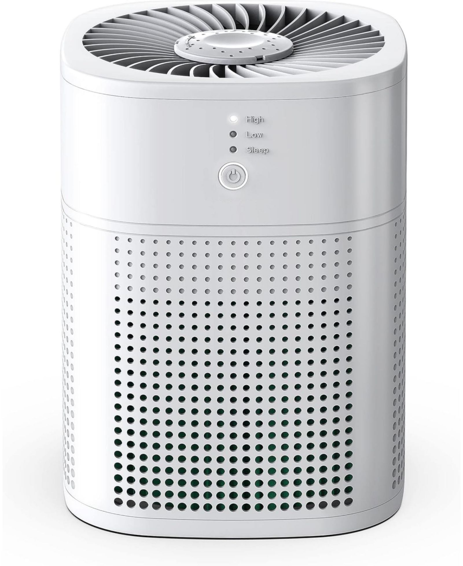 HY1800 HEPA Air Purifier for Home & Bedroom, Up to 108 Sq. Ft., 24dB Quiet Sleep Mode, Activated Carbon, 3 Speeds, Black & White