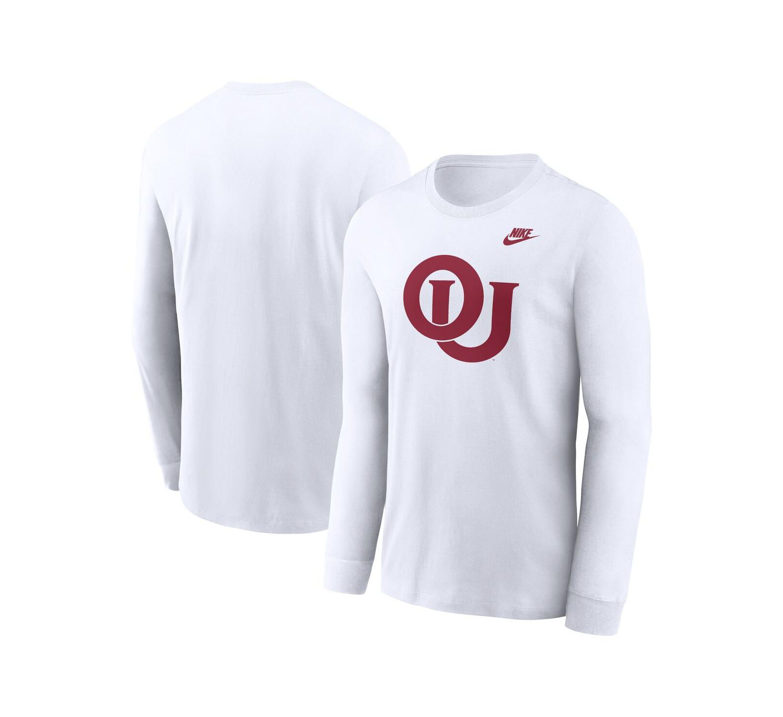 Nike Men's White Oklahoma Sooners Legacy Primary Logo Long Sleeve T-Shirt
