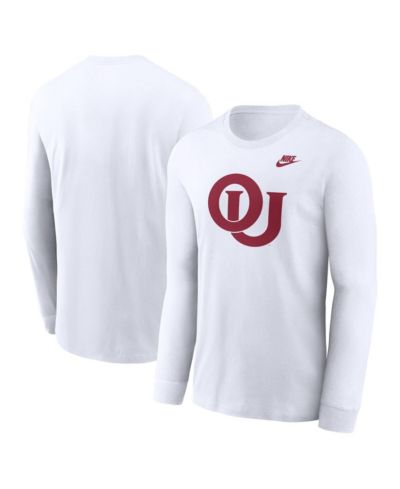 Мужская футболка Nike White Oklahoma Sooners Legacy Primary Logo с длинным рукавом