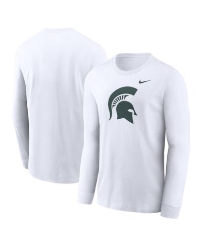 Мужская футболка Nike Michigan State Spartans с длинным рукавом белая