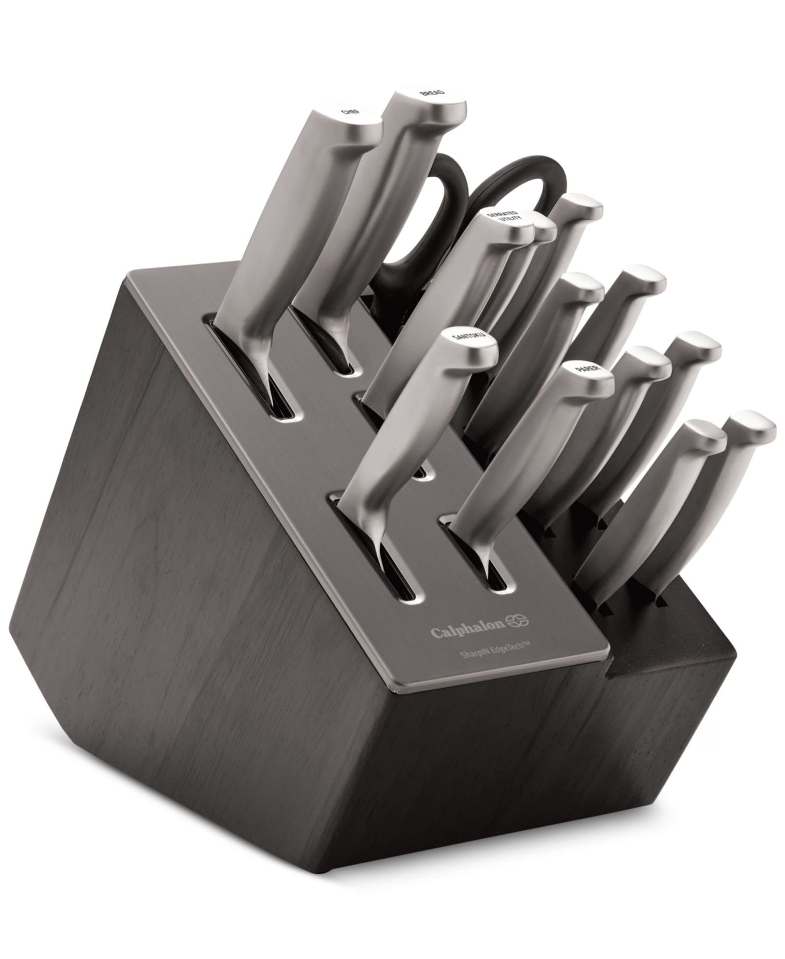 Calphalon Premier by Calphalon® 15-Piece Knife Set with SharpIN™ EdgeTech, Stainless Steel Handles