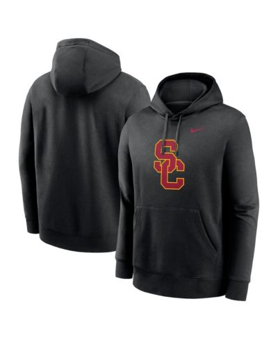 Nike Men's Black USC Trojans Primetime Evergreen Club Fleece Pullover Hoodie