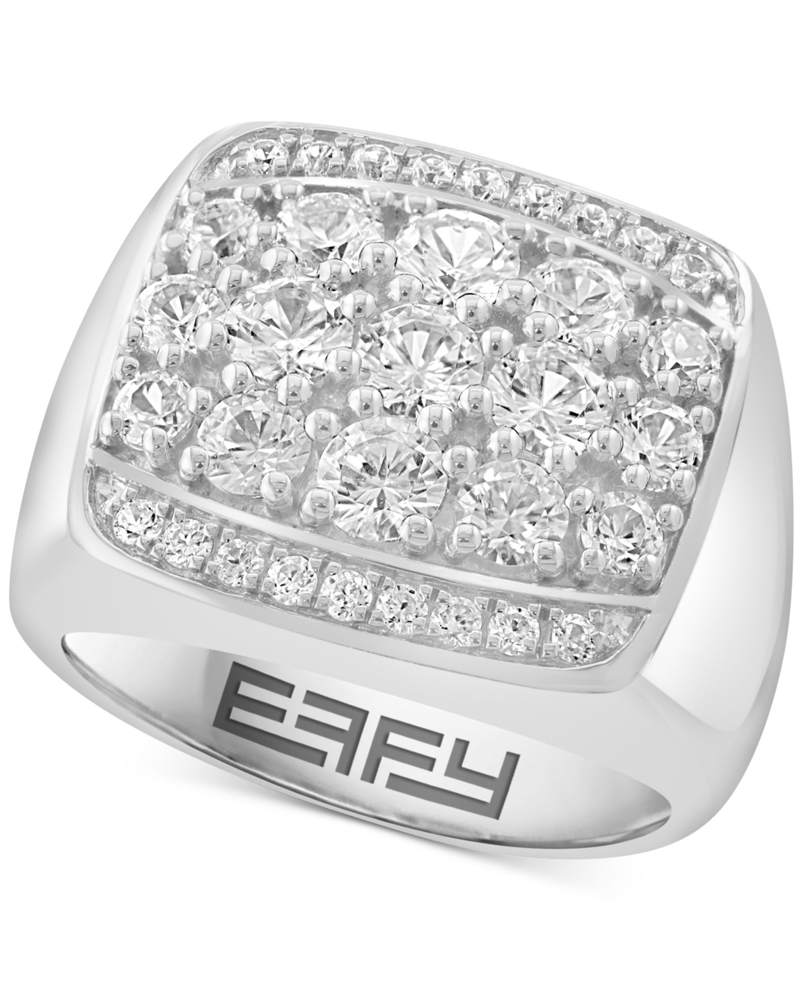 EFFY® Men's Zircon Cluster Ring (2-3/8 ct. t.w.) in Sterling Silver