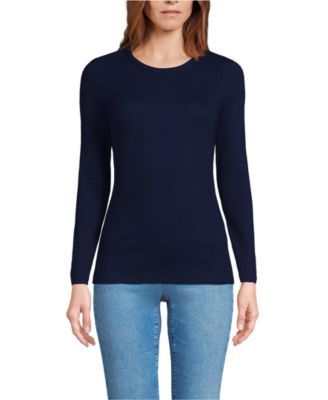 Lands' End Women's Long Sleeve Micro Rib T-Shirt