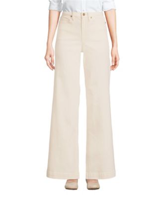 Lands' End Women's Recycled Denim High Rise Wide Leg Jeans