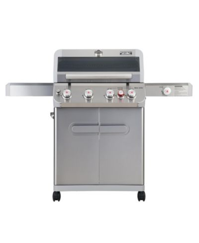 Monument Grills 4 Burner with Broil Zone Stainless Steel Mesa Series Grill