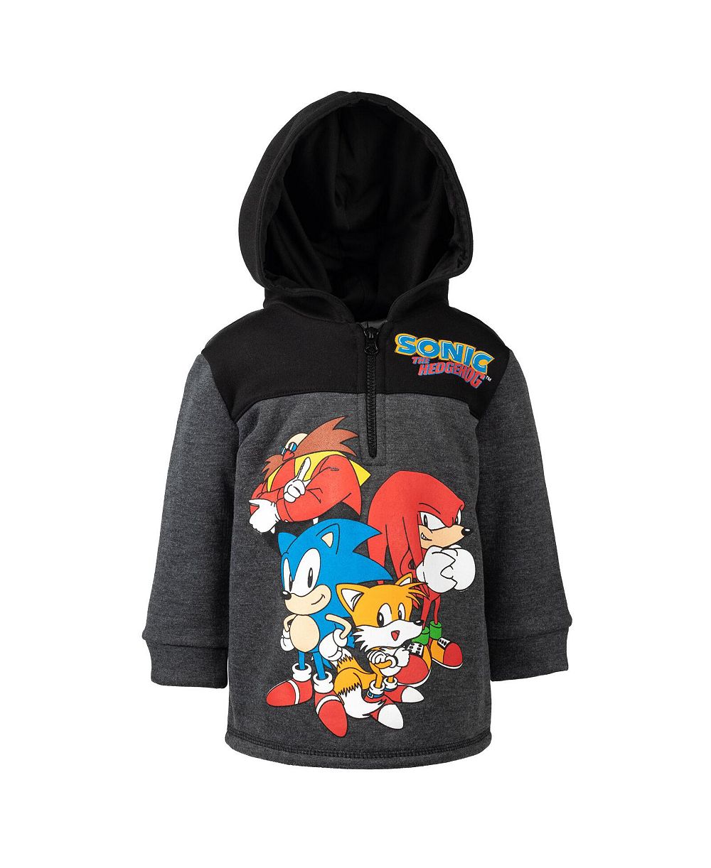 Мужской флисовый худи Sega Boys Sonic the Hedgehog с полузастежкой