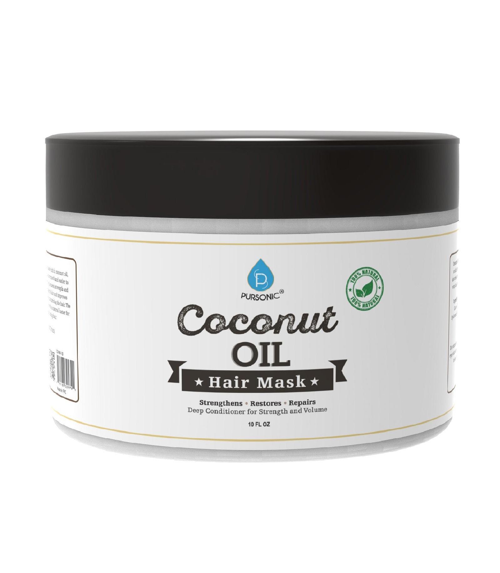 100% Natural Coconut Oil Hair Mask 10 Oz