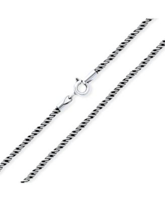 Ожерелье Bling Jewelry Oxidized Sterling Silver Bali Style Twist Cable Rope Chain 20 Inch