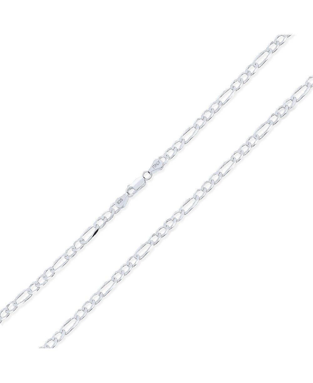 Цепочка ожерелье Bling Jewelry Figaro из стерлингового серебра
