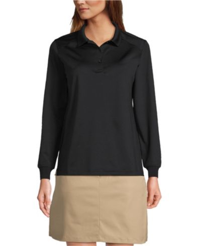 Lands' End Women's Long Sleeve Rapid Dry Polo Shirt