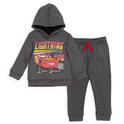 Комплект из флисового худи и брюк с принтом Lightning McQueen из мультфильма Pixar Cars для малышей