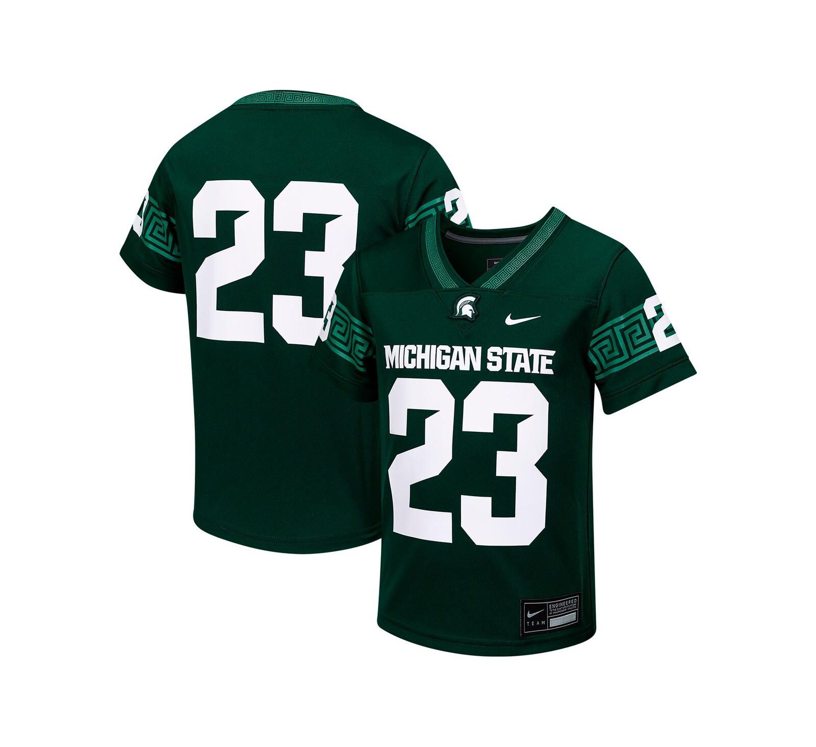 Nike Детская джерси Nike Preschool 23 Green Michigan State Spartans Untouchable Football