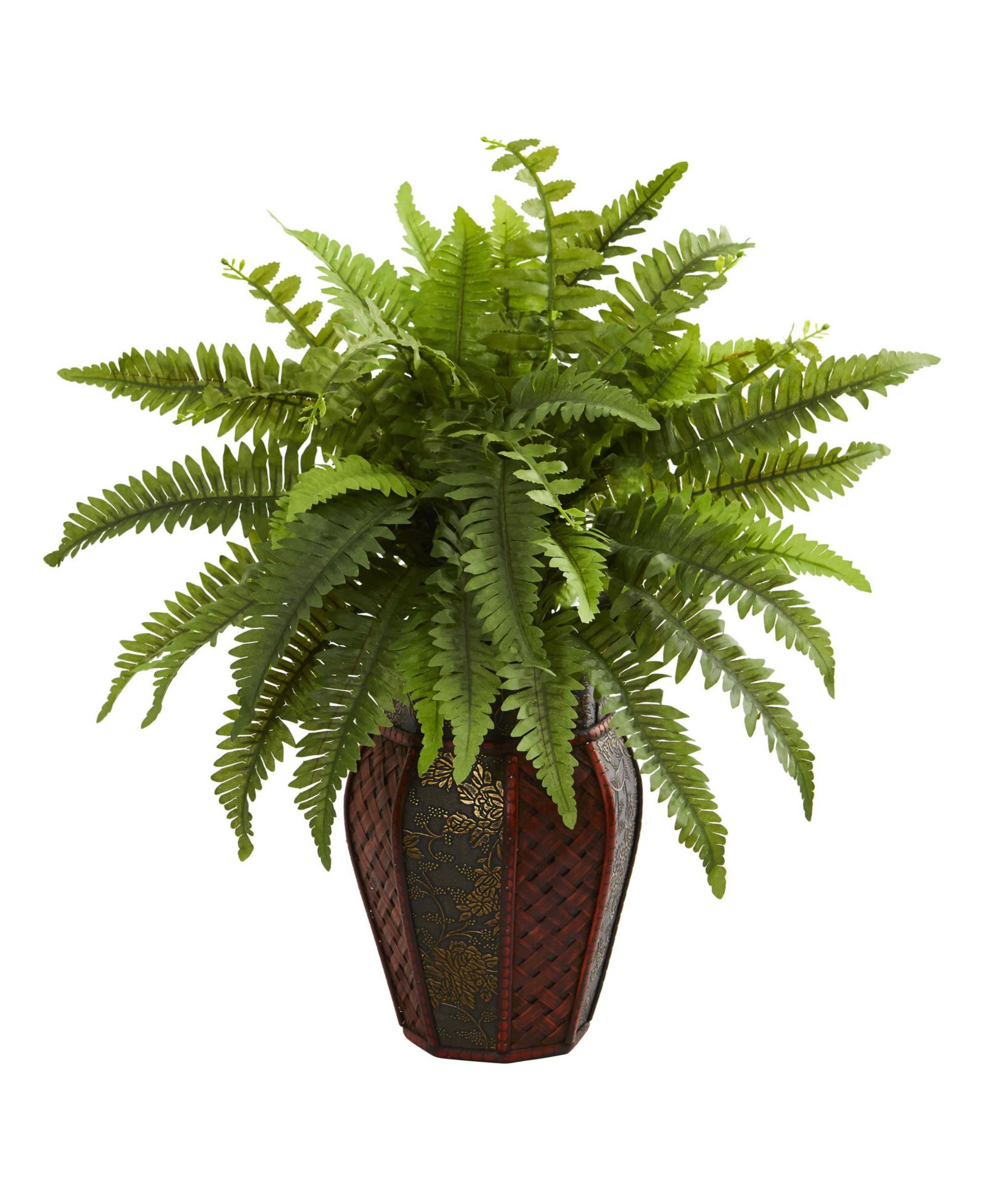 Boston Fern Artificial Plant in Decorative Planter