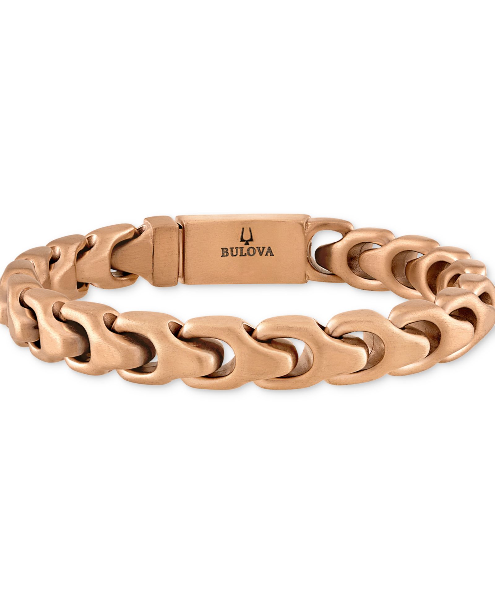 Bulova Мужской браслет из нержавеющей стали, цвет Rose Gold